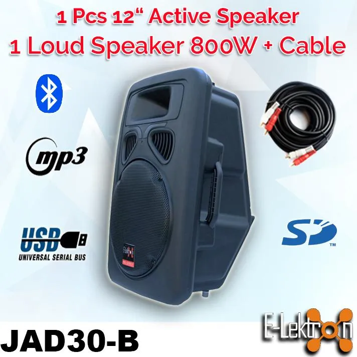 1500W Active and Passive Portable Bluetooth Sound System Speakers with 2 Microphones