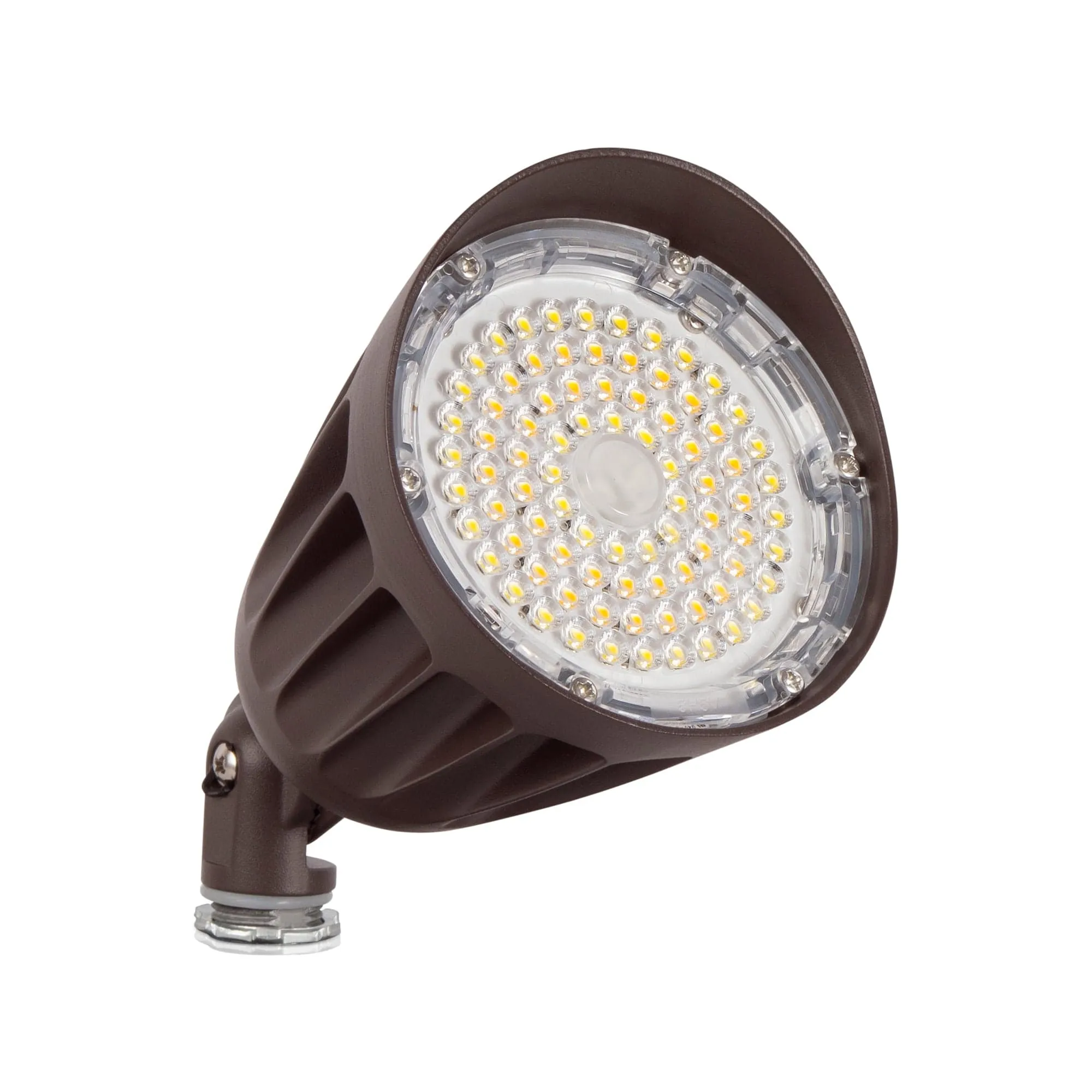 25W/20W/13W LED Bullet Flood Light - 100-277VAC - 3K/4K/5K CCT - NEMA 5H5V Beam Angle - Brown Finish