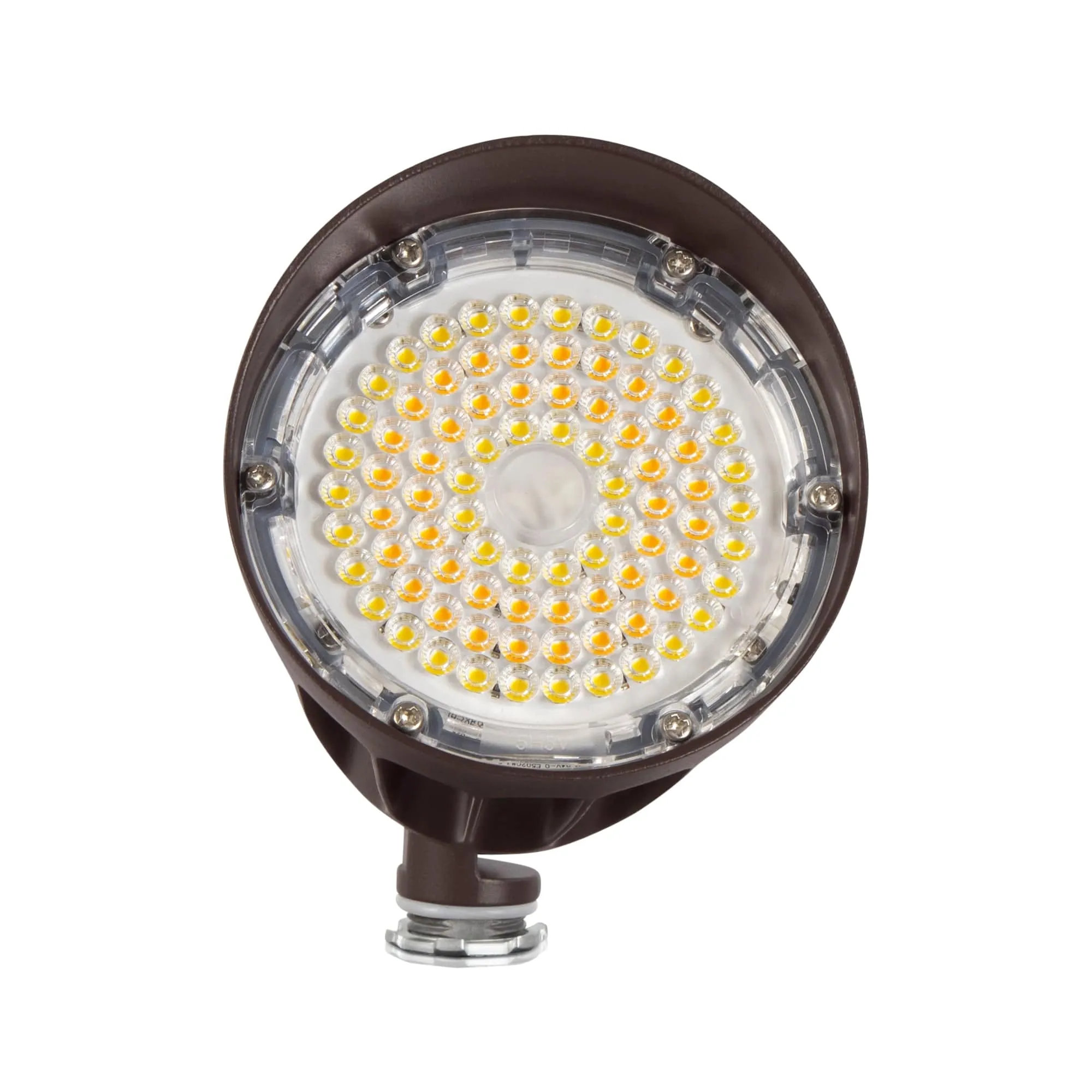 25W/20W/13W LED Bullet Flood Light - 100-277VAC - 3K/4K/5K CCT - NEMA 5H5V Beam Angle - Brown Finish