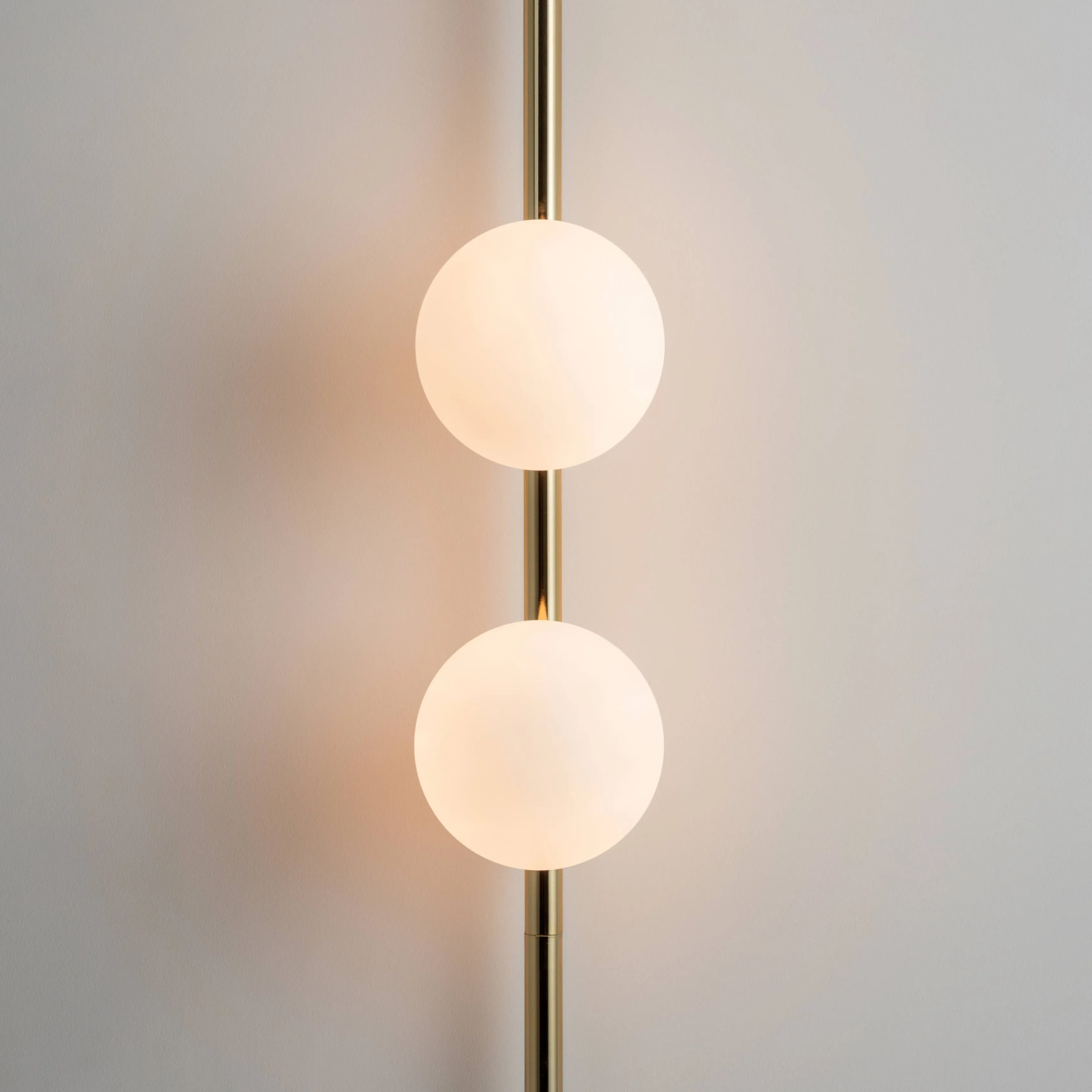 3 Shade Bar Opal Ball Wall Light | Brass