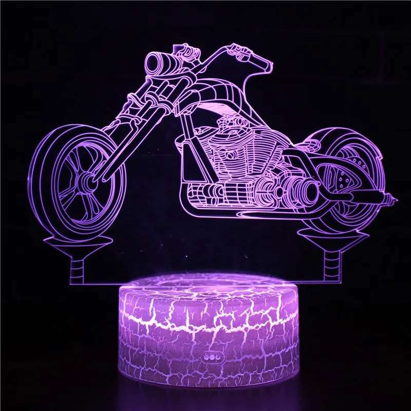 3D Night Light Cool Bulldozer Truck Excavator Car Tractor Vehicle LED Night Lamp for Kids Table Decorative Lamp