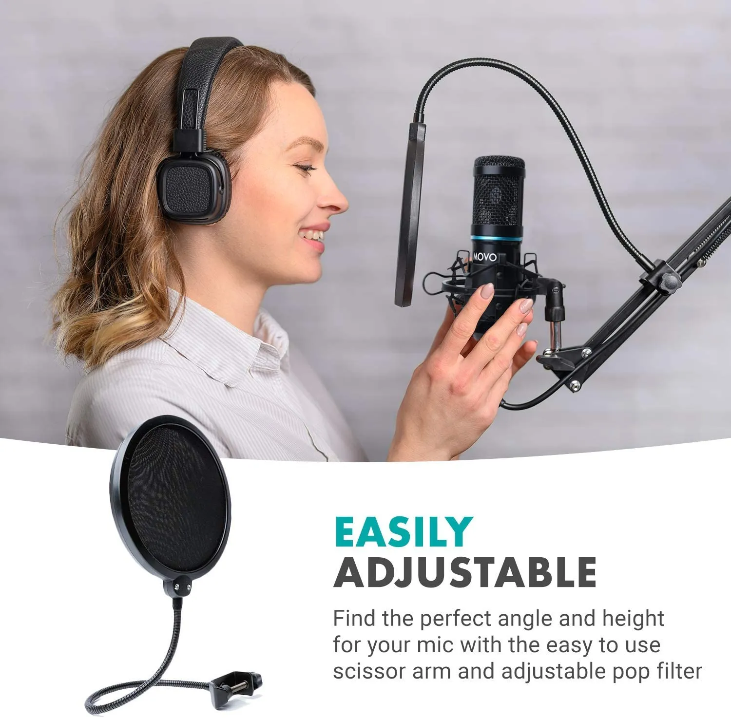 4-Pack Universal XLR Condenser Microphone Podcast Equipment Bundle