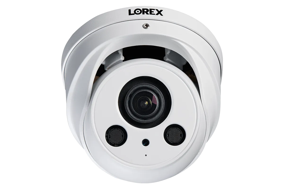 4K Nocturnal Motorized Zoom Lens IP Audio Dome Security Camera - White (2-Pack)