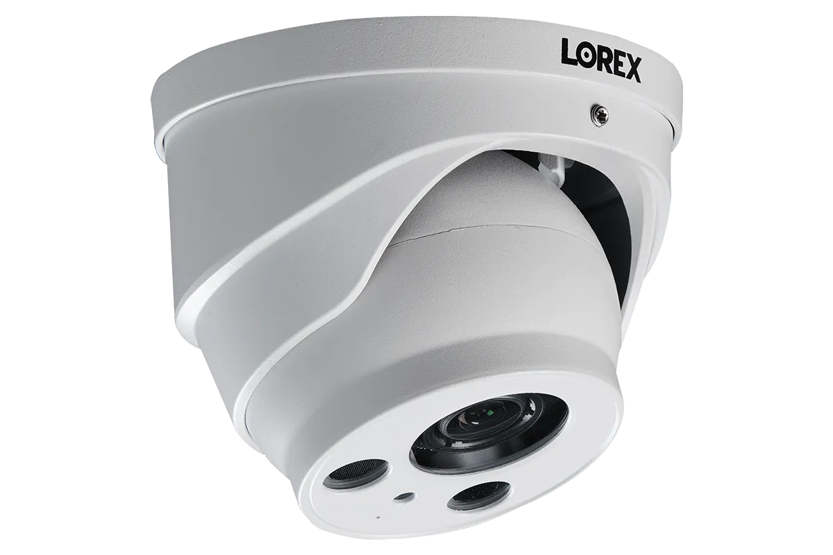 4K Nocturnal Motorized Zoom Lens IP Audio Dome Security Camera - White (2-Pack)