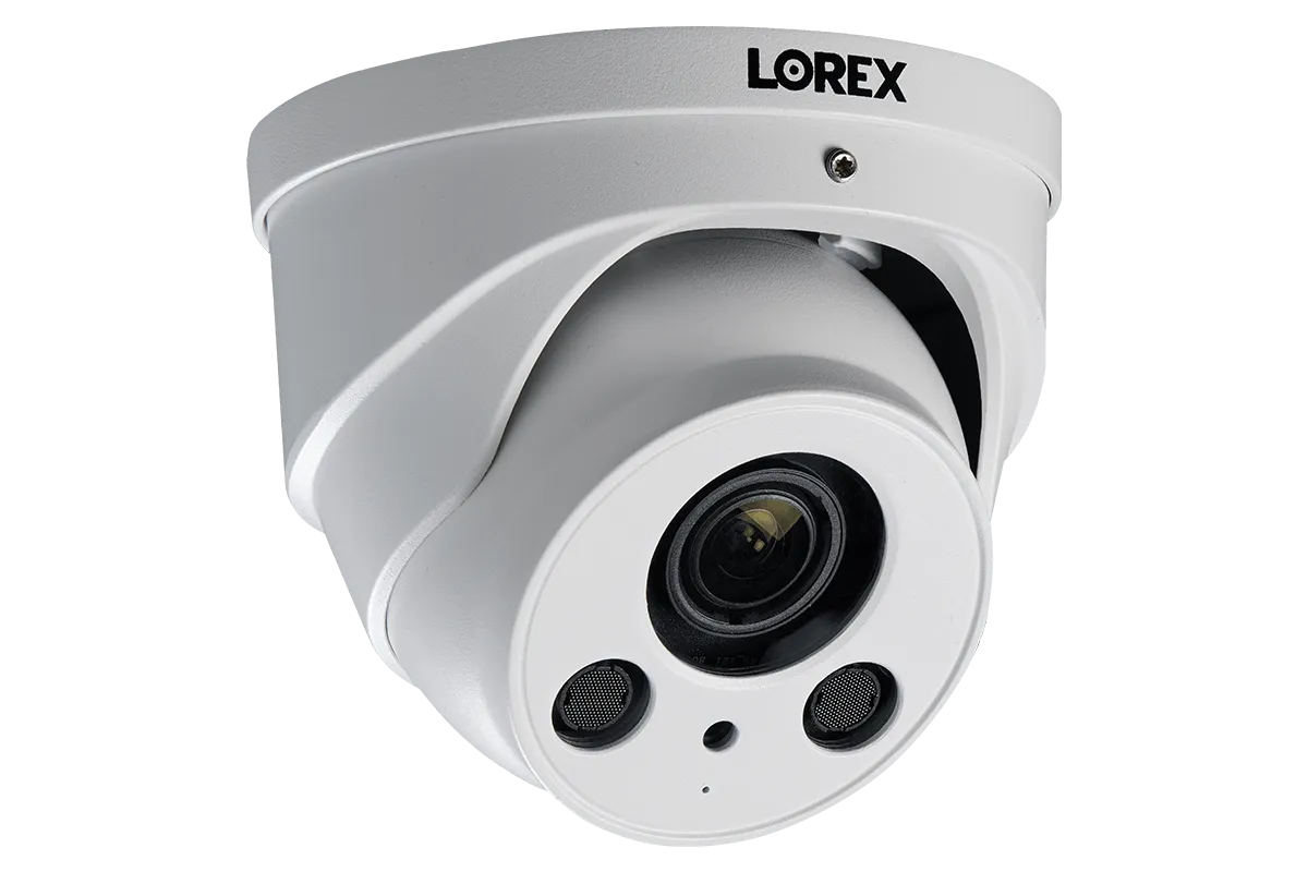 4K Nocturnal Motorized Zoom Lens IP Audio Dome Security Camera - White