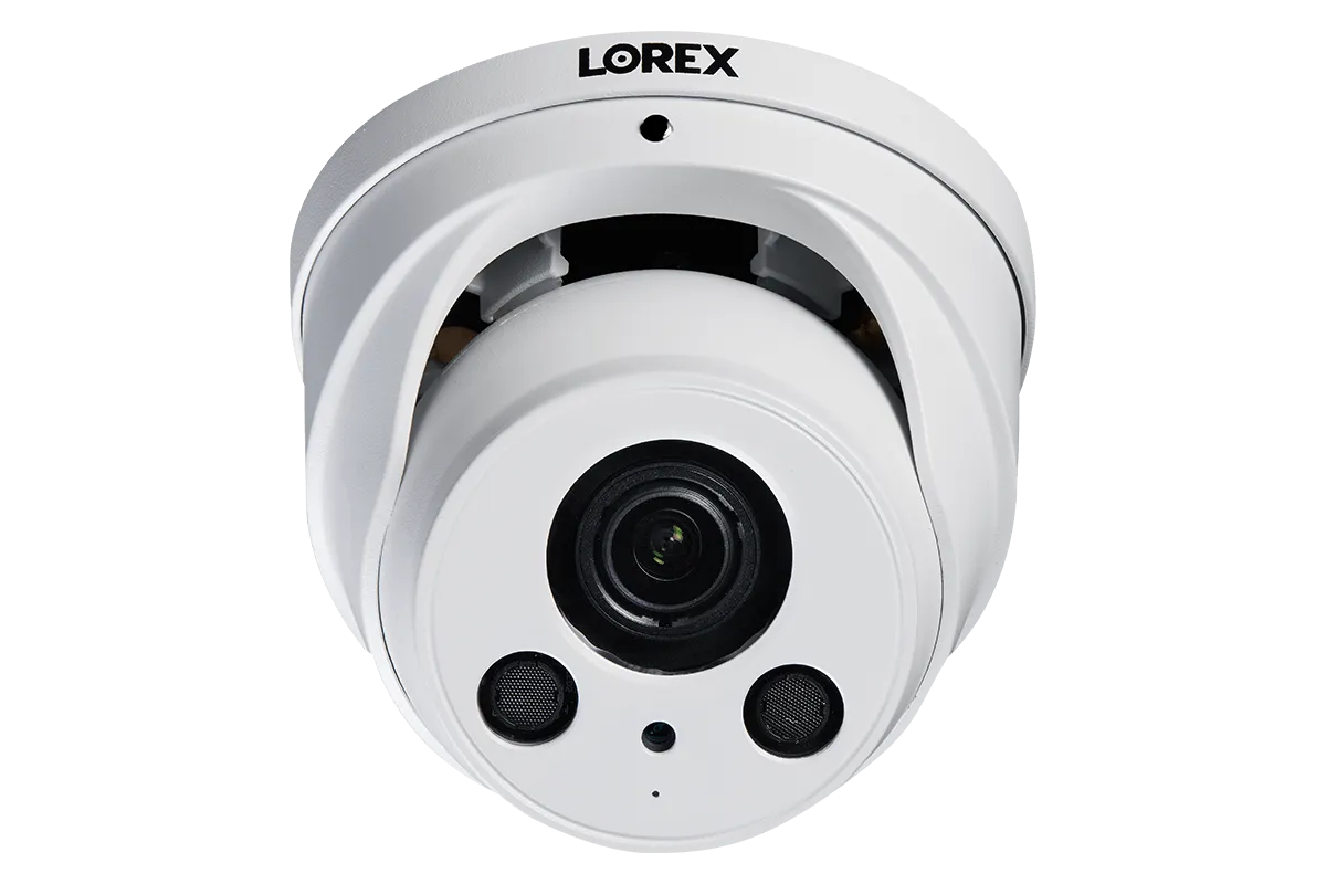 4K Nocturnal Motorized Zoom Lens IP Audio Dome Security Camera - White