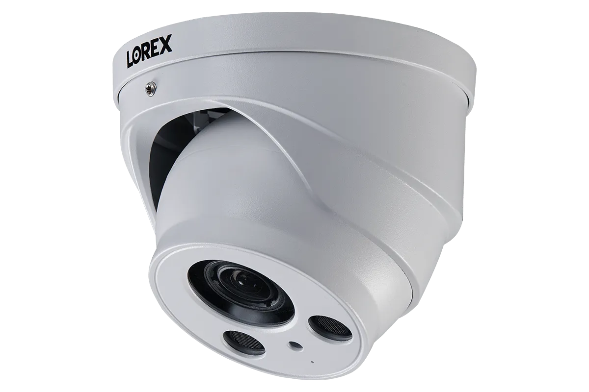 4K Nocturnal Motorized Zoom Lens IP Audio Dome Security Camera - White