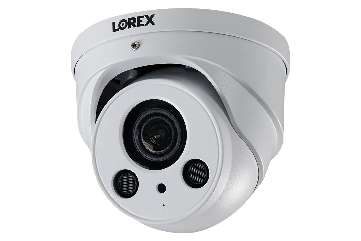 4K Nocturnal Motorized Zoom Lens IP Audio Dome Security Camera - White