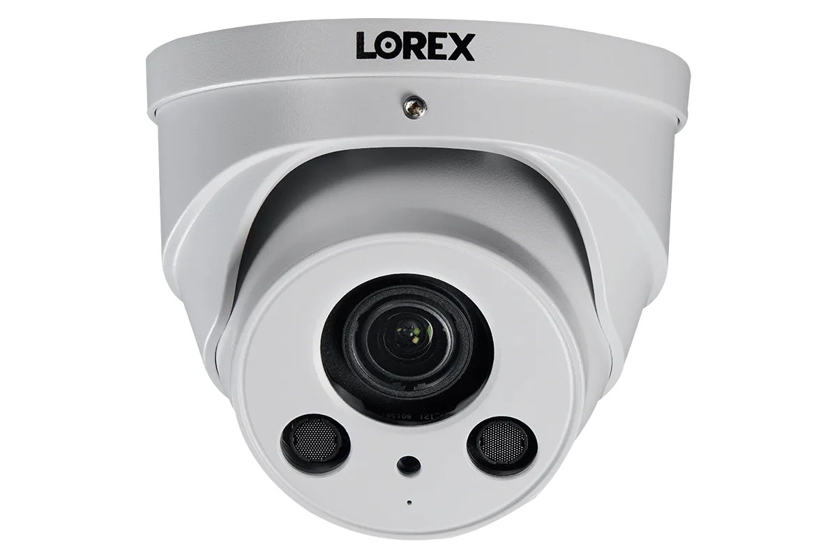 4K Nocturnal Motorized Zoom Lens IP Audio Dome Security Camera - White