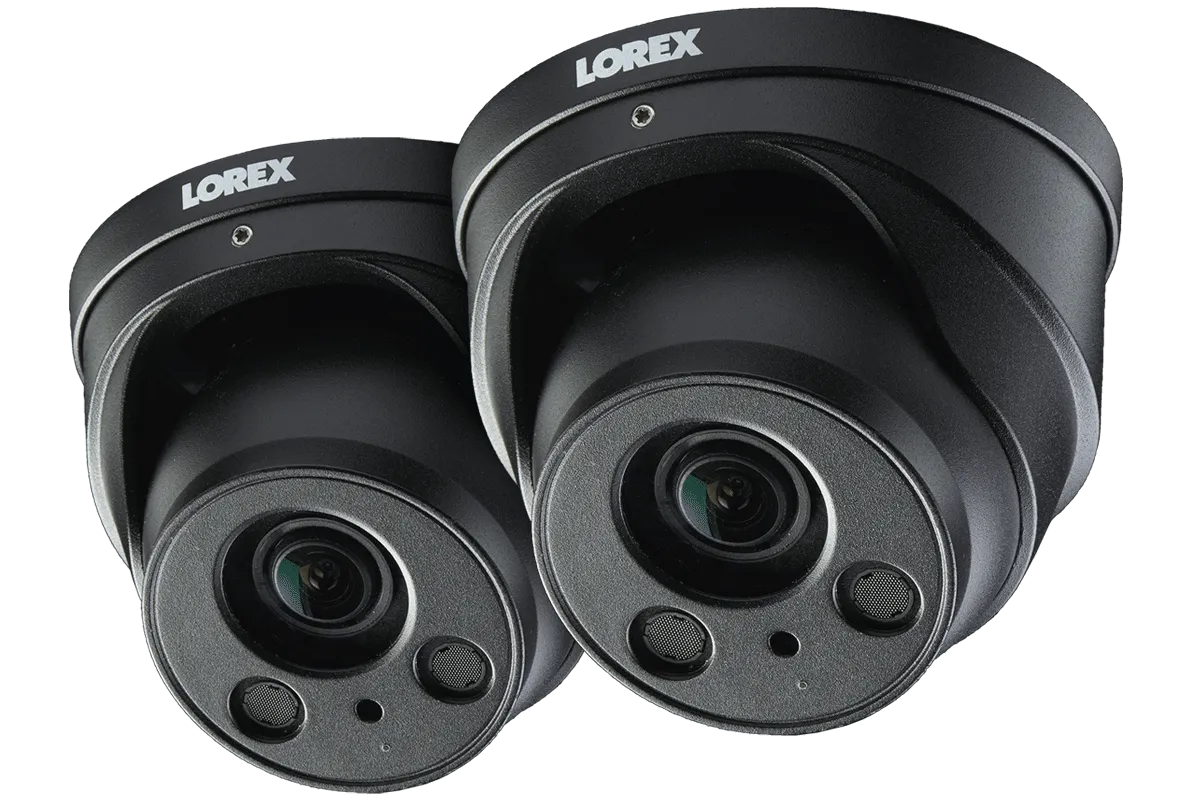 4K Nocturnal Motorized Zoom Lens Security Camera with Audio Recording (2-Pack)