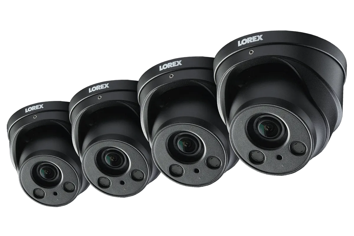 4K Nocturnal Motorized Zoom Lens Security Camera with Audio Recording (4-Pack)