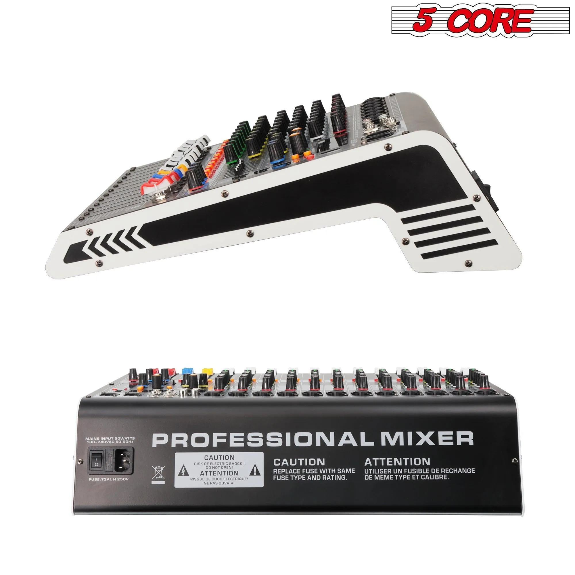 5 Core Audio Mixer 12 Channel DJ Equipment Sound Board MX 12CH L