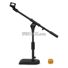 Adjustable Desk Boom Arm Microphone Stand with Weighted Base - Brand New