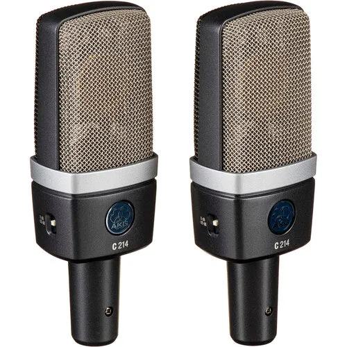 AKG 3185X00110 C214MP Large-Diaphragm Cardioid Condenser Microphone (Matched Pair)