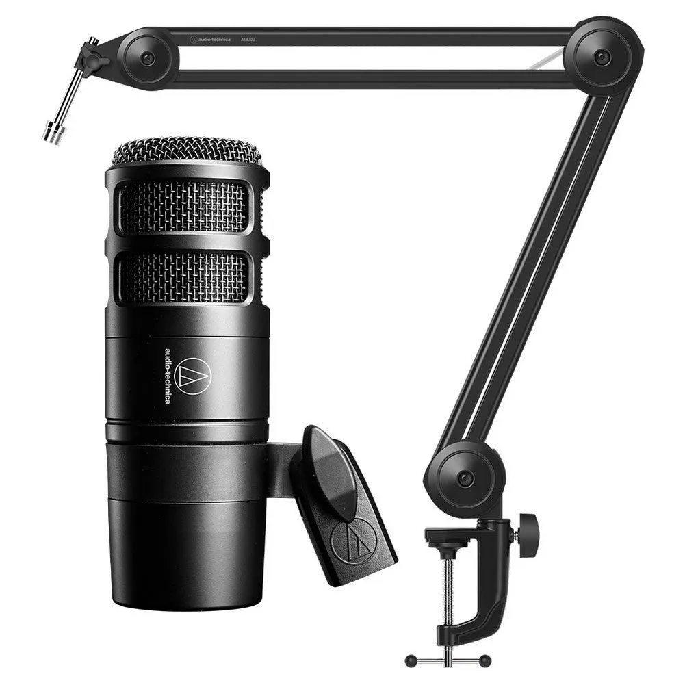 Audio Technica AT2040 Dynamic Hypercardioid Mic w/ Boom Arm - Bundle