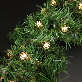 Battery Operated LED Mini String Lights with Gold Balls