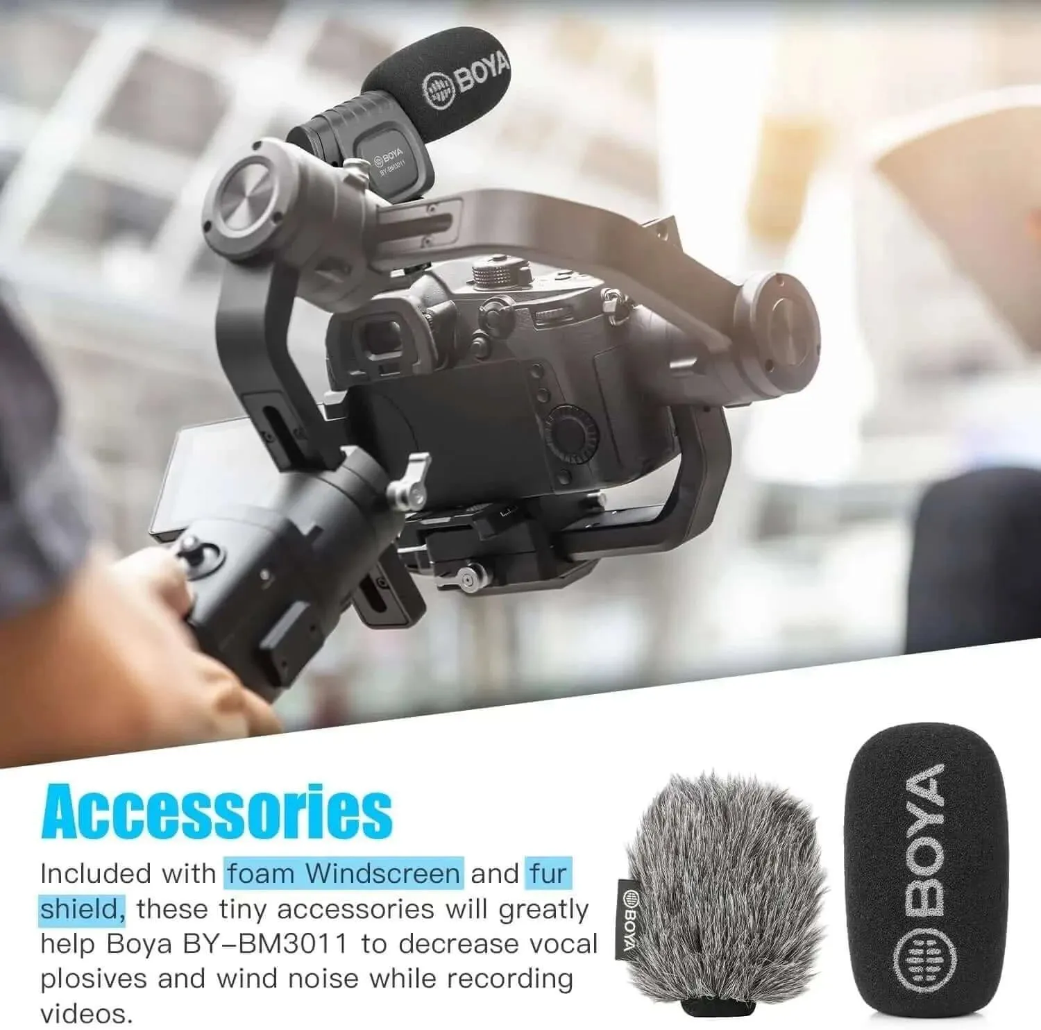 BOYA BY-BM3011 Cardioid Condenser Shotgun Microphone for PC Mobile Phone DSLR Cameras Live Streaming Youtube Recording Vlog