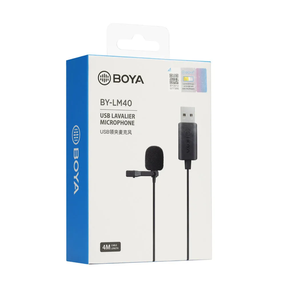 BOYA BY-LM40 USB Lavalier Microphone