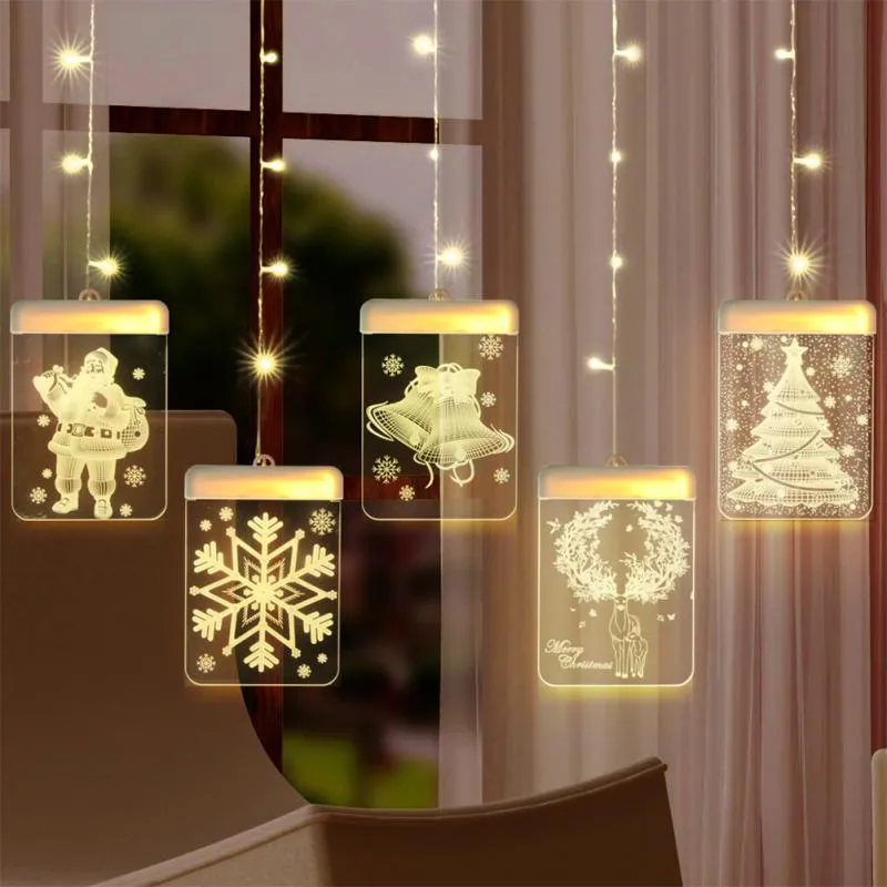 Christmas Decorative Lamps USB LED Night Light 3D Acrylic Light Decor,Suit for Christmas,