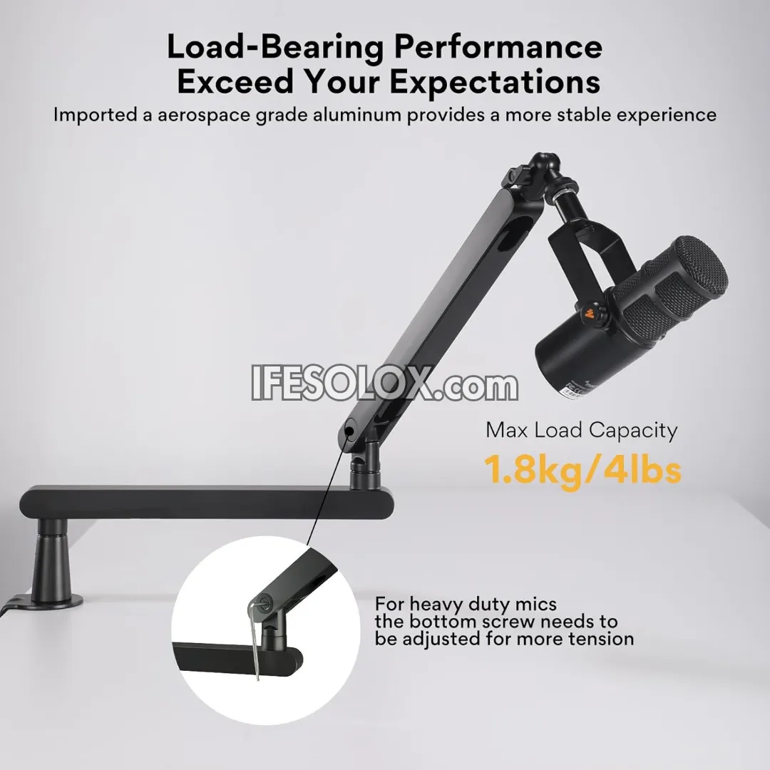 Desktop Low Profile Boom Arm Microphone Stand - Brand New