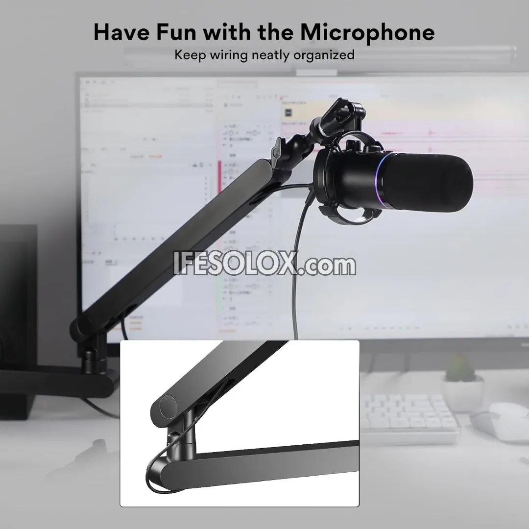 Desktop Low Profile Boom Arm Microphone Stand - Brand New