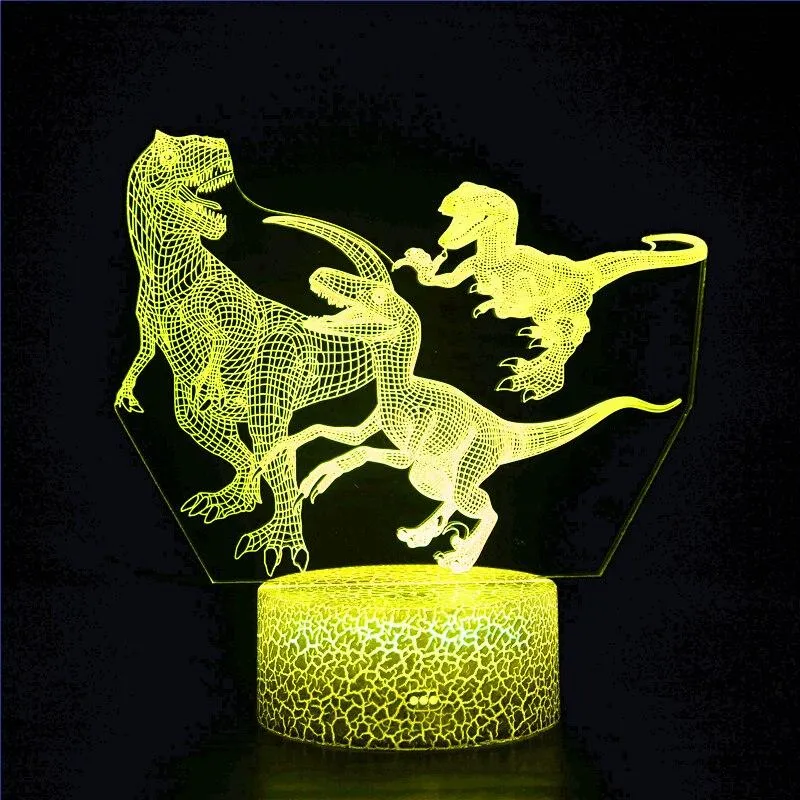 Dinosaur Tyrannosaurus Rex LED 3D Night Light Cartoon Light Children Christmas Birthday Gift BabyToy