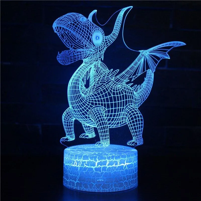 Dinosaur Tyrannosaurus Rex LED 3D Night Light Cartoon Light Children Christmas Birthday Gift BabyToy