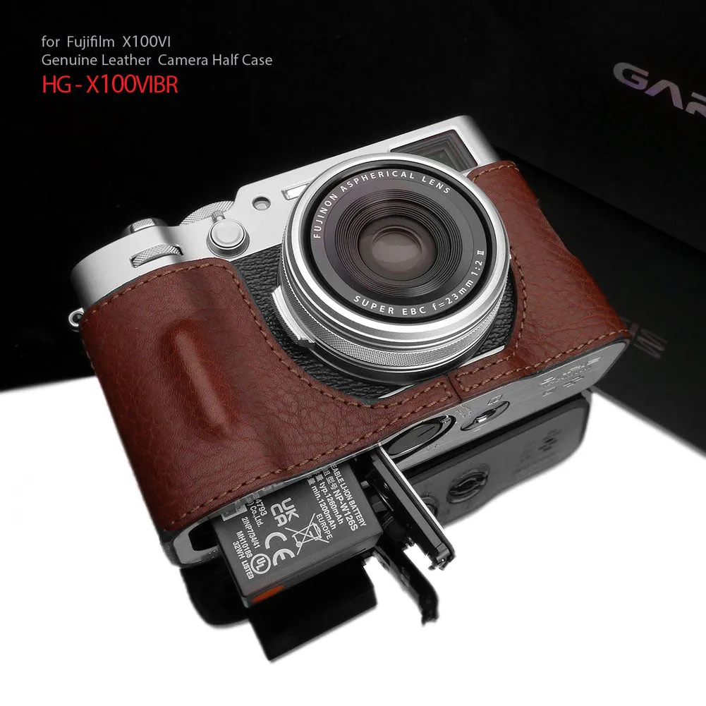 Gariz HG-X100VIBR Brown Leather Camera Half Case for Fujifilm X100VI