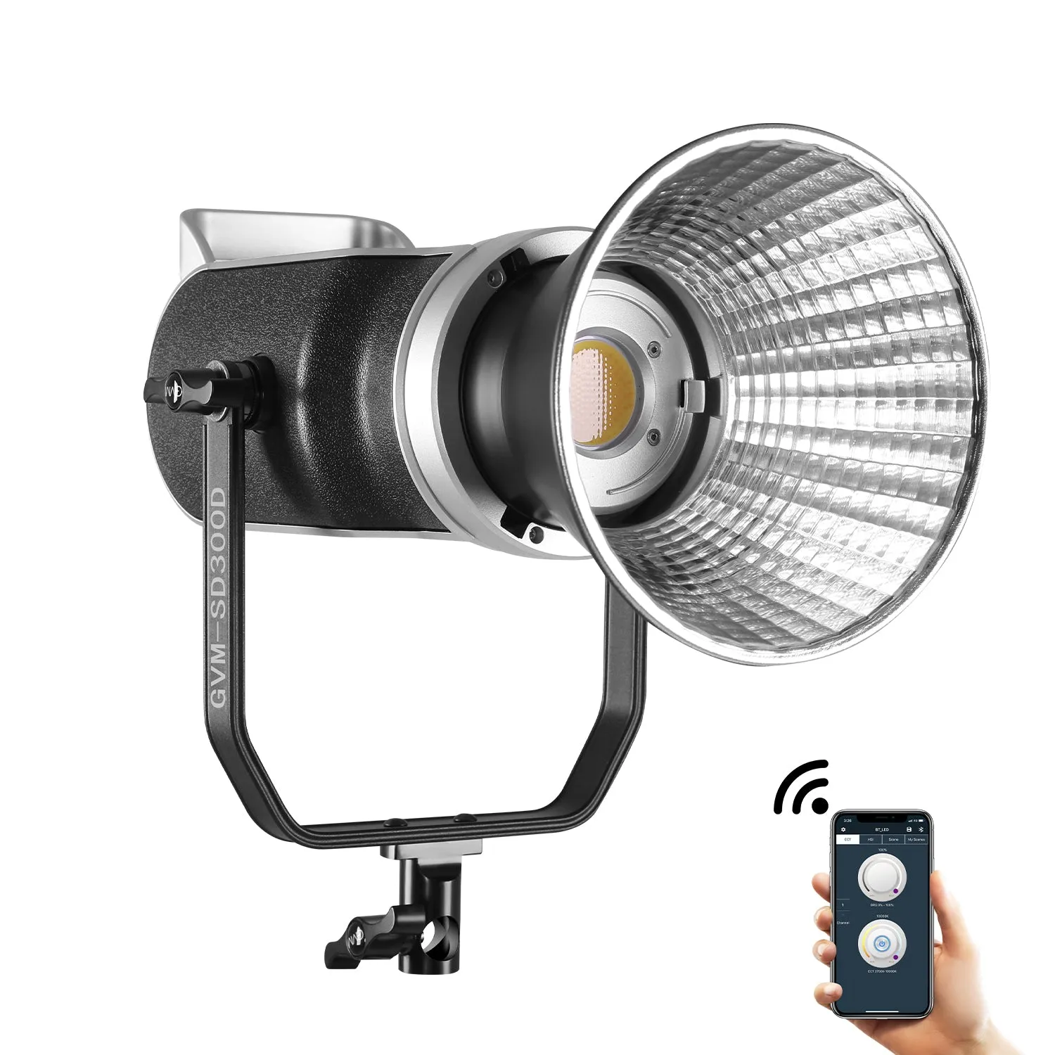 GVM-SD300D 300W Bi-Color LED Video Light High Power   Monolight 3 kits