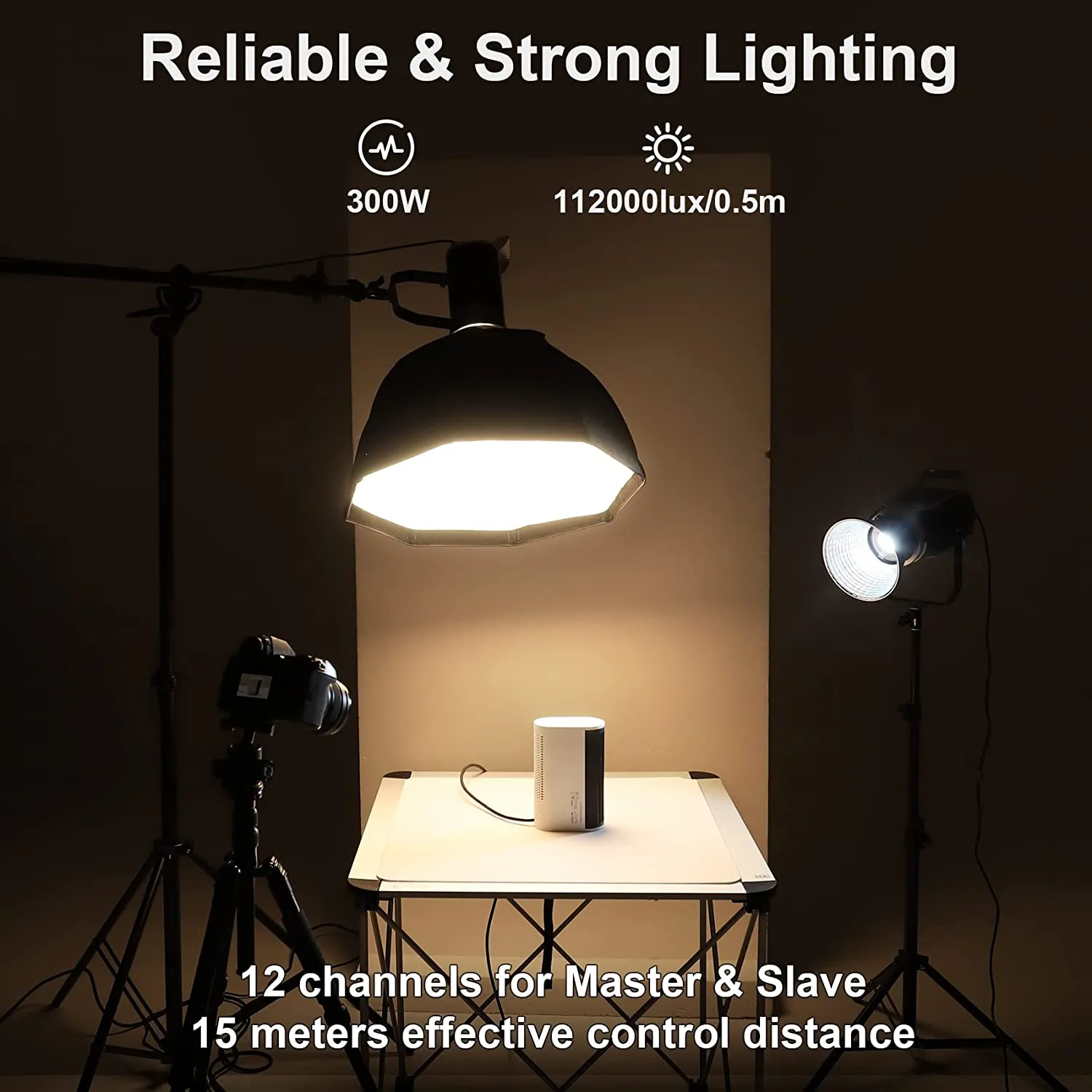 GVM-SD300D 300W Bi-Color LED Video Light High Power   Monolight 3 kits