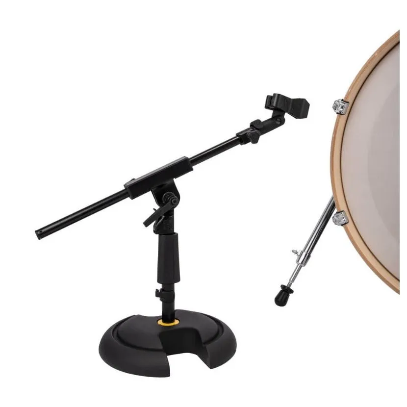 Hercules Low Profile Round Base Microphone Stand w/EZ Microphone Clip