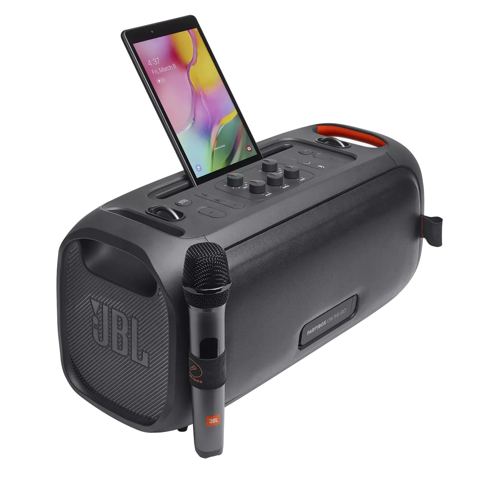 JBL Party Box On-The-Go Portable Party Speaker with Built-in Lights and Wireless Mic