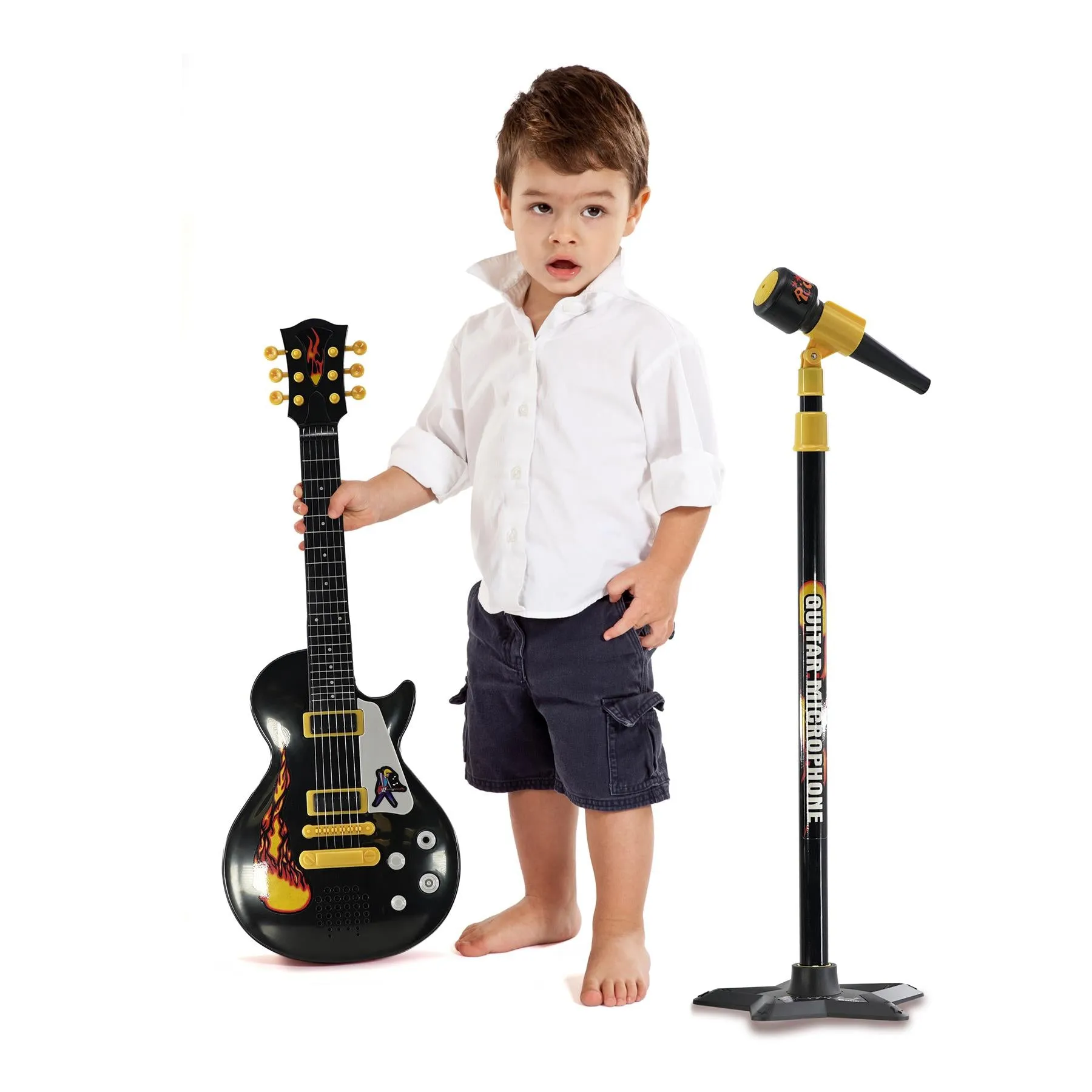 Kids Electric Play Guitar & Microphone Set