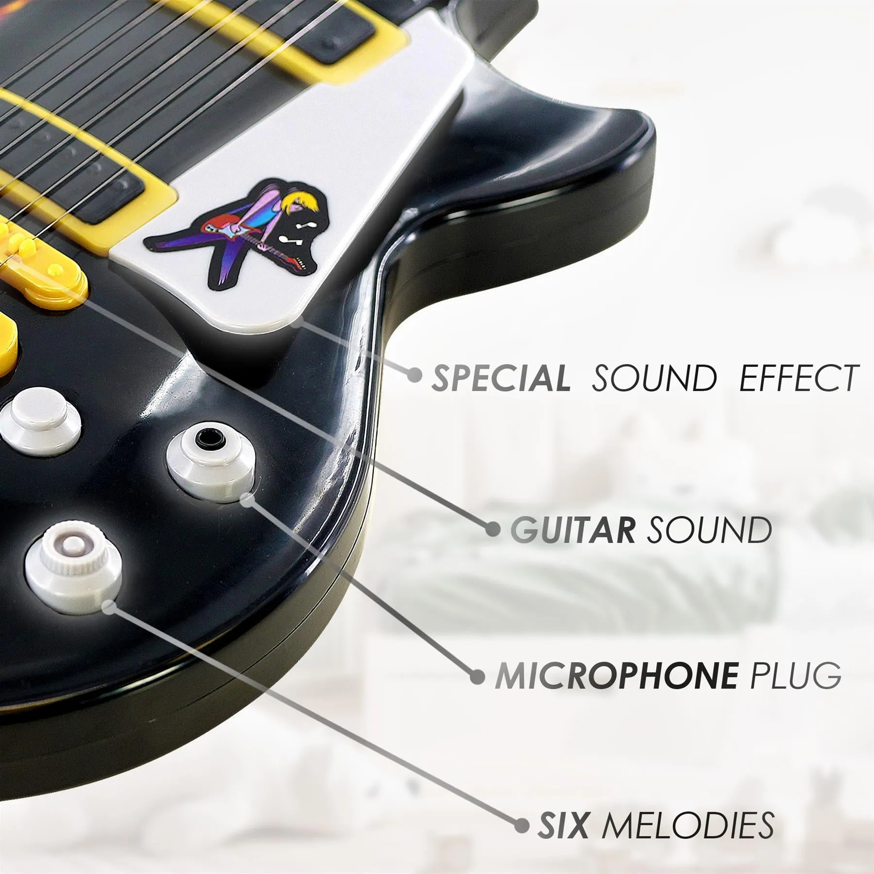 Kids Electric Play Guitar & Microphone Set