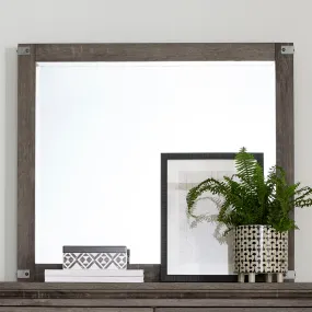 Lakeside Haven - Landscape Mirror - Dark Brown