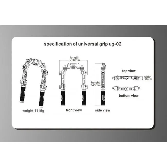 LanParte UG-02-15 Rosette Articulating Universal Handgrip w/ 15mm Quick Release Clamp