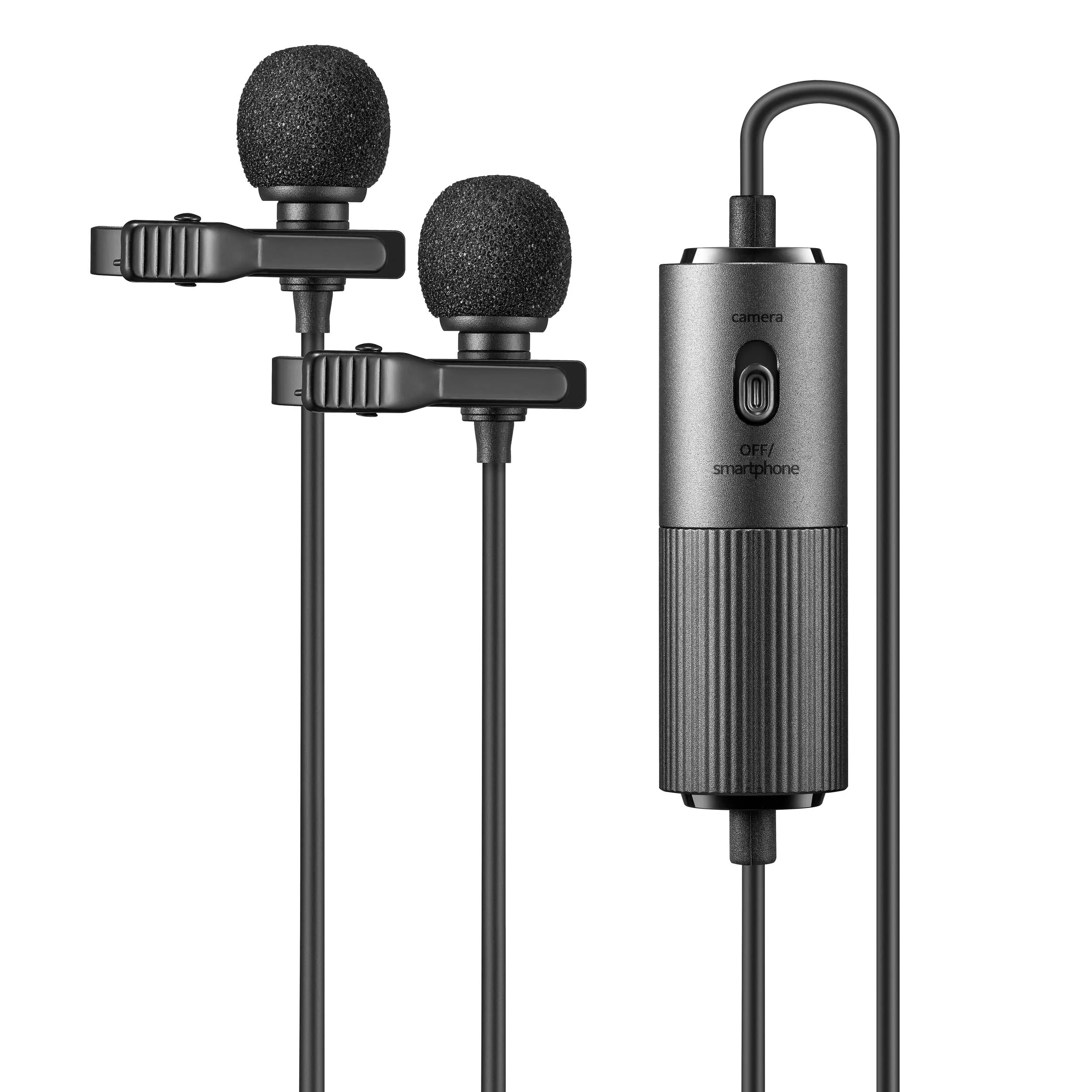 LMD-40C Omni-directional Lavalier Noise Reduction Two Lav Mics