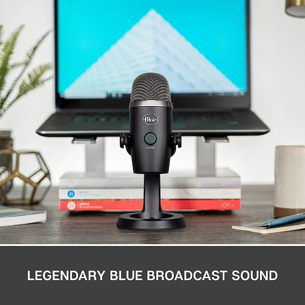 Logitech For Creators Blue Yeti USB Microphone for Recording, Streaming, Gaming, Podcasting on PC and Mac, Condenser Mic for Laptop or Computer with Blue VO!CE Effects, Adjustable Stand, Plug and Play