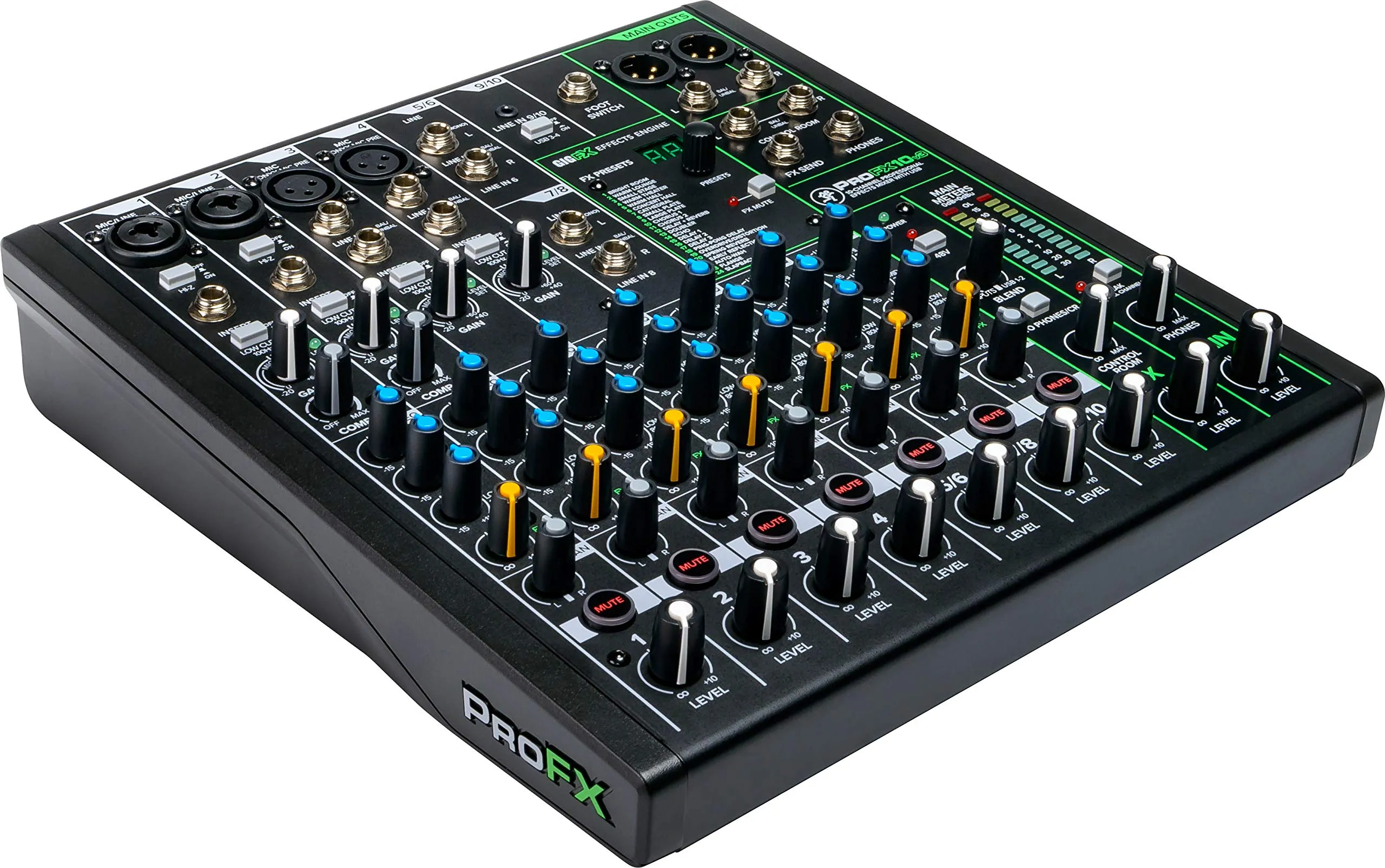 Mackie ProFX Series, Mixer - Unpowered, 10-channel (ProFX10v3)