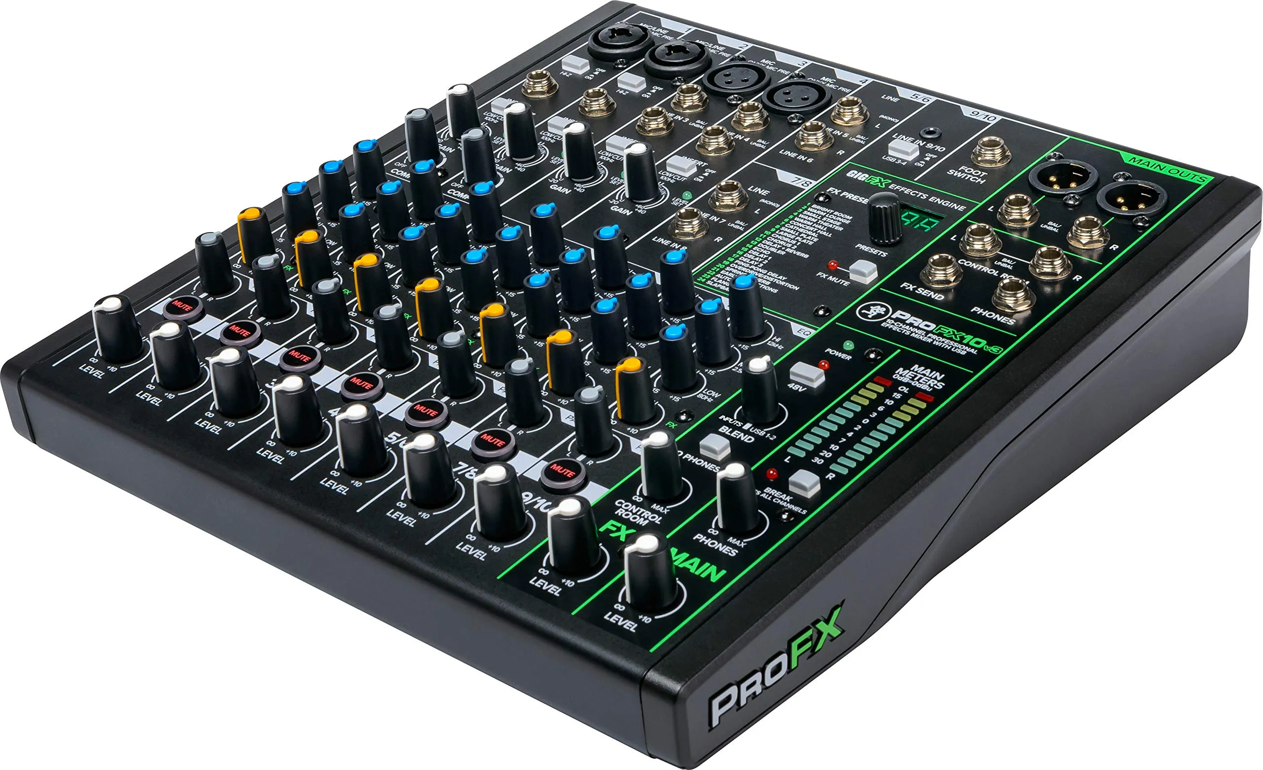 Mackie ProFX Series, Mixer - Unpowered, 10-channel (ProFX10v3)