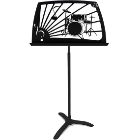 Manhasset Noteworthy Drum Set Design Music Stand, Black