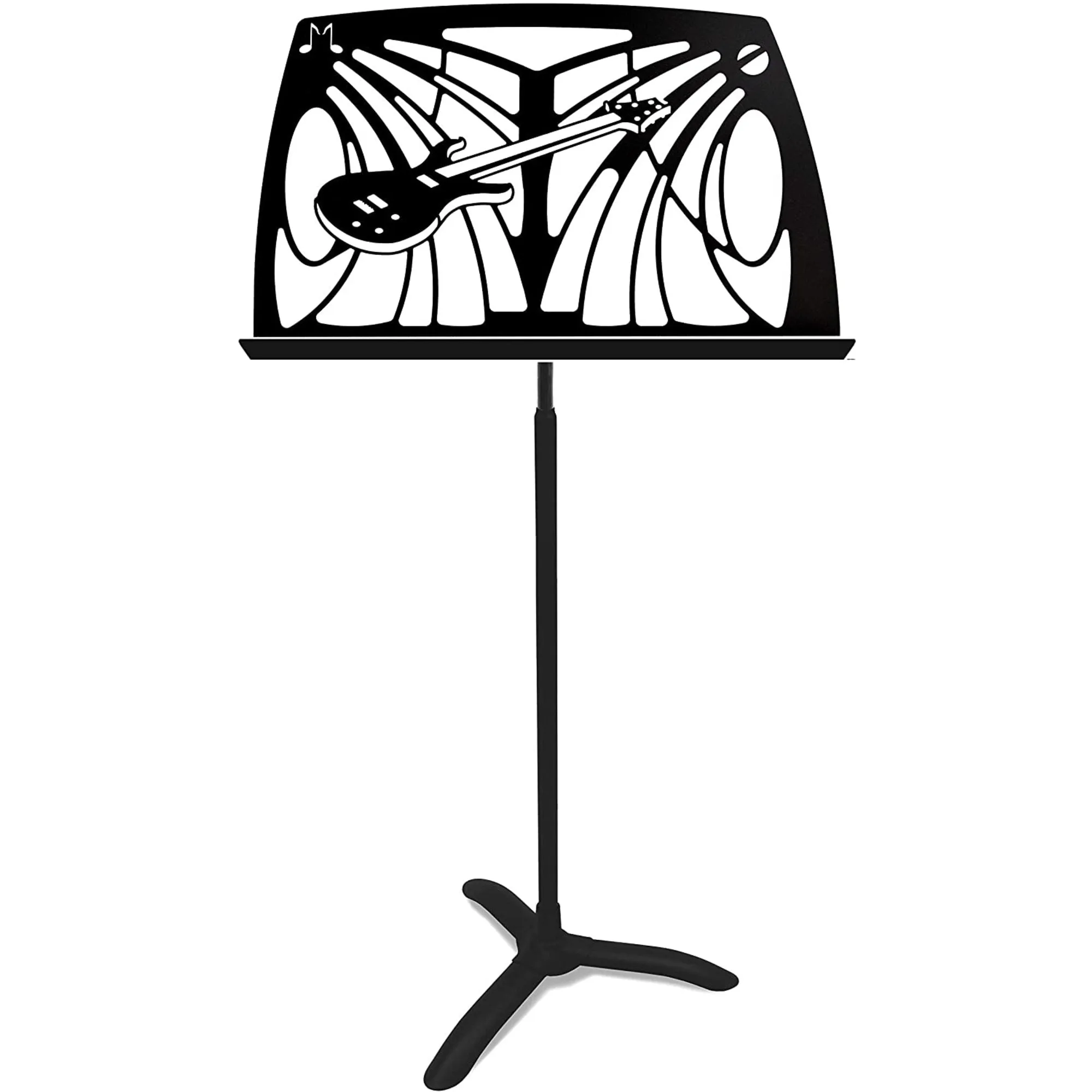 Manhasset Noteworthy Electric Guitar Design Music Stand, Black