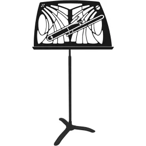 Manhasset Noteworthy Trombone Design Music Stand, Black