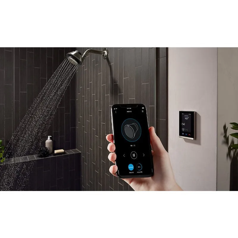 Moxie 1.75 gpm Bluetooth Showerhead Speaker with Amazon Alexa in Polished Chrome