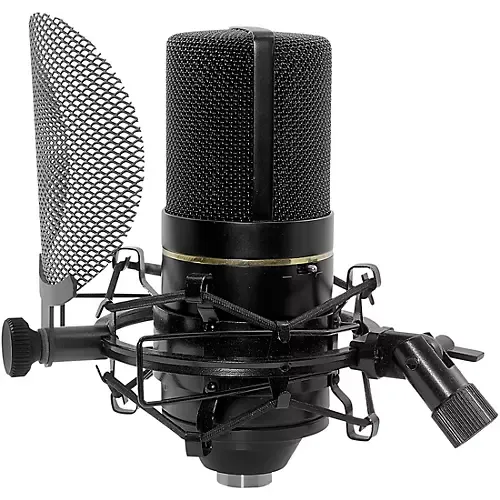 MXL MXL770COMPLETE Complete Microphone Bundle w/ Integrated Pop Filter & Shockmount Kit