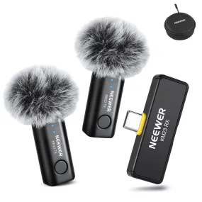 NEEWER KM23 Wireless Lavalier Microphone Kit for USB C