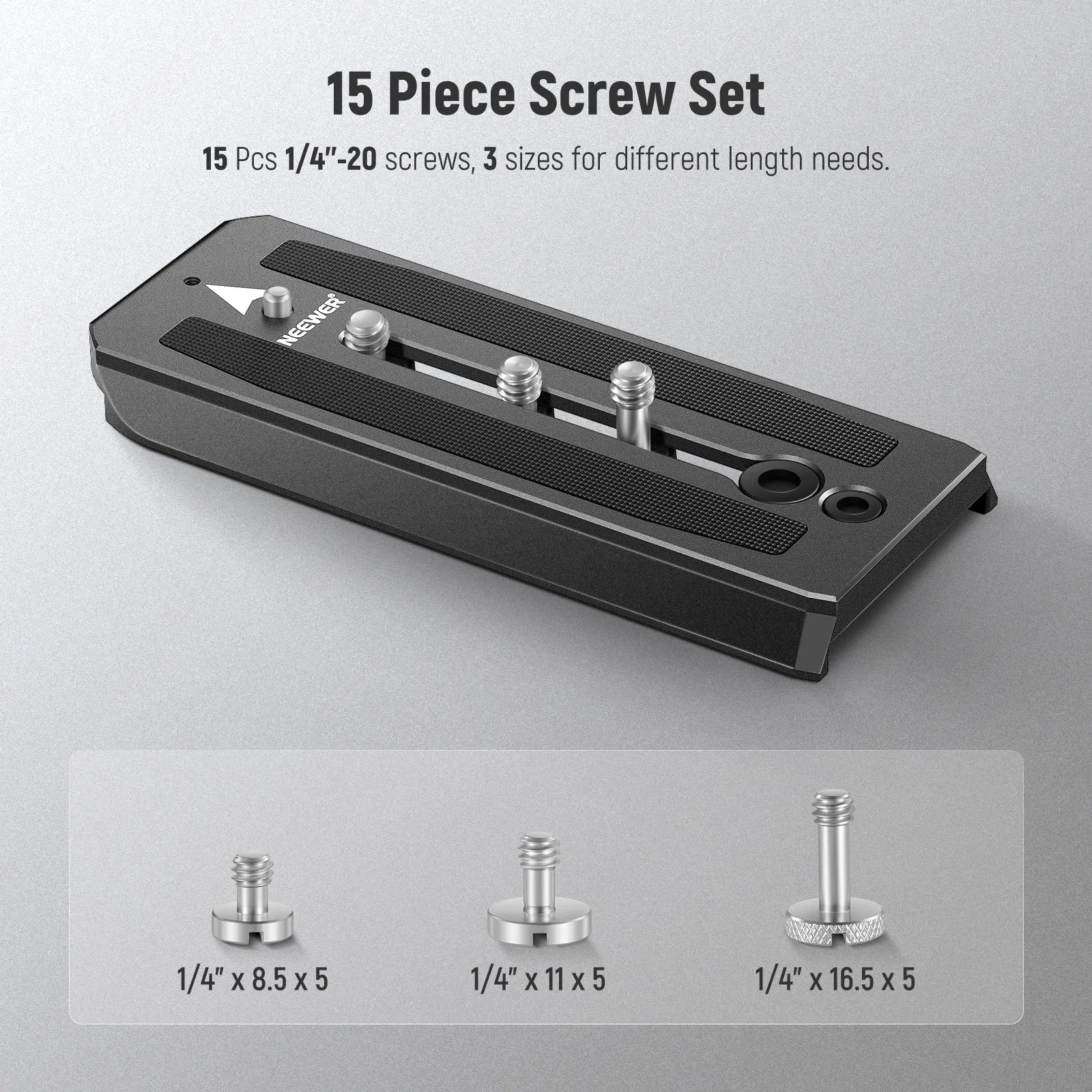 NEEWER UA026 15PCS 1/4" Screws with Storage Cases