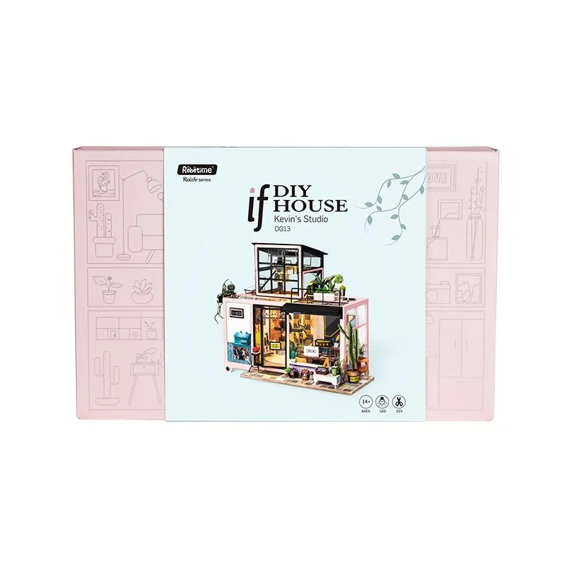 New DIY Kevin's Studio with Furniture   Miniature Wooden Doll House    DG13