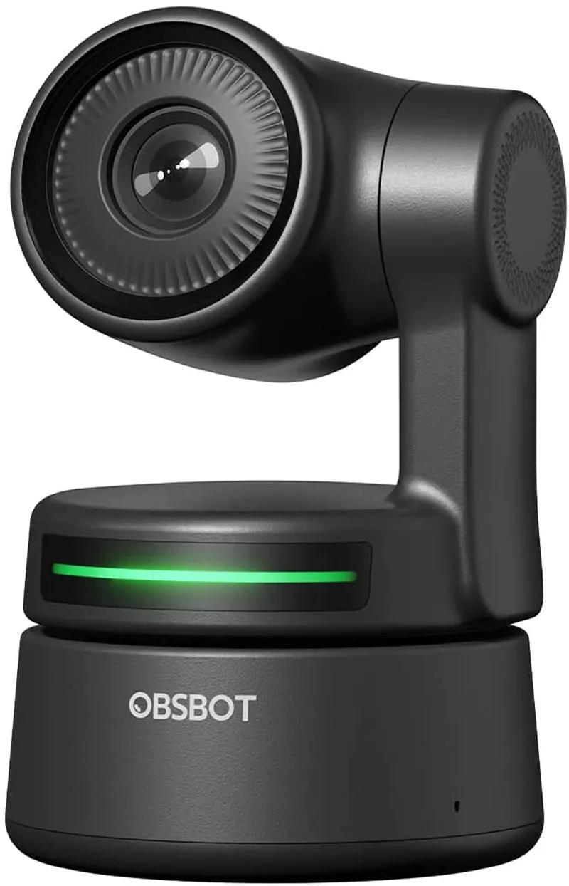 OBSBOT Tiny PTZ Webcam, Ai-Powered Framing & Gesture Control, Full HD 1080P Webcam for Video Conferencing, 90-Degree Wide Angle, Low-Light Correction, Works with Zoom, Skype and More