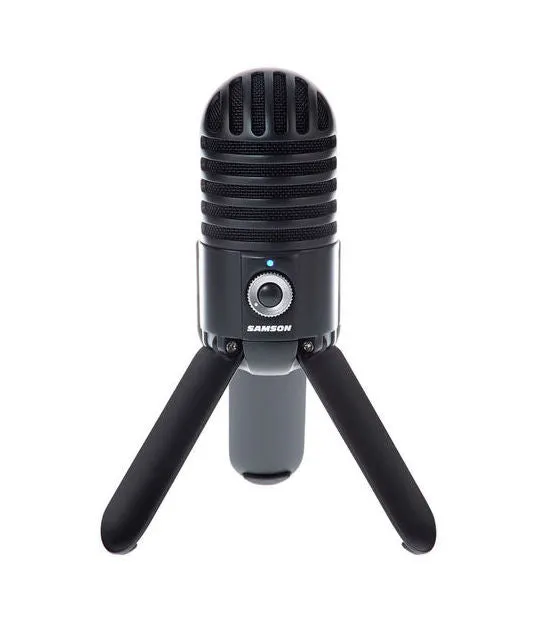 Original Samson Meteor Mic Studio Recording Condenser Microphone Fold-back Leg with USB Cable Carrying Bag for computer